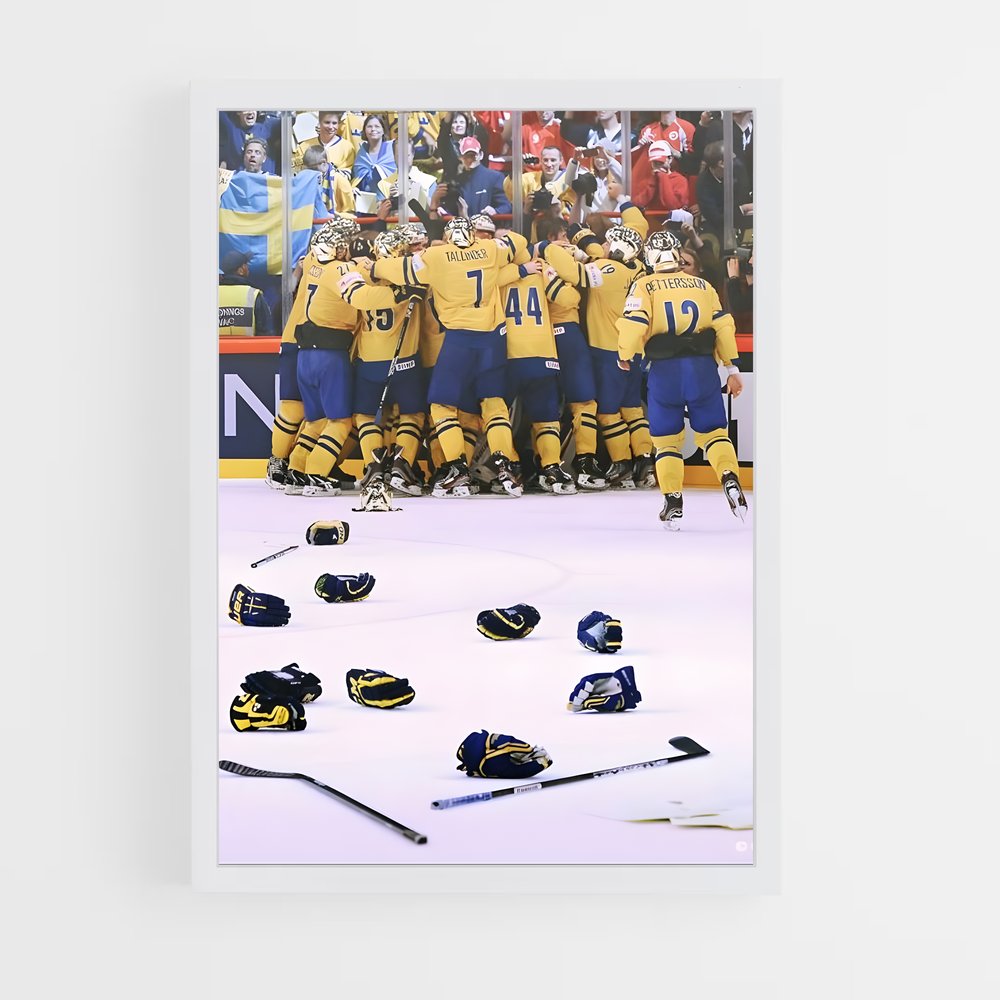 Poster Élan Suédois – affiche Hockey sur glace (vue 3)